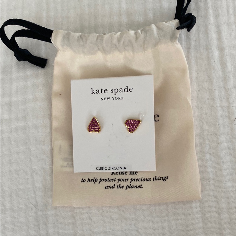 Kate Spade Pink Heart Earrings